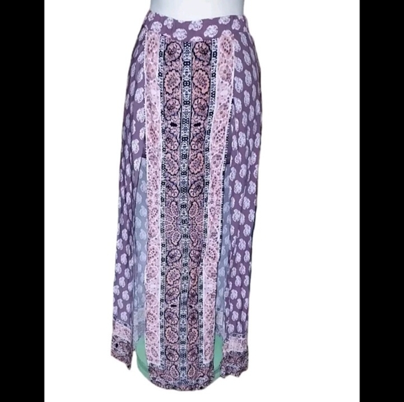 Surf Gypsy Dresses & Skirts - Surf Gypsy S Squort Skirt Coverup Pullon Purple Peach Blue Beach Swim... dimensi